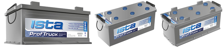 Стартерні акумуляторні батареї для комерційної техніки. ISTA Proftruck