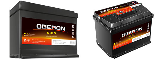 Стартерні акумуляторні батареї для легкової техніки (Преміум). OBERON Gold