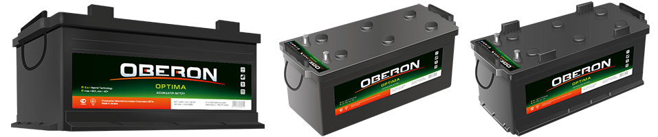 Стартерные аккумуляторные батареи для коммерческой техники. OBERON Optima